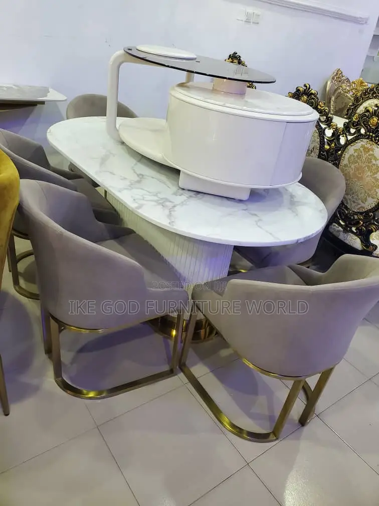 High Classic Turkish 6seater Marble Dining Table With Solid