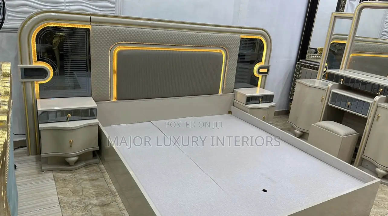 Complete Set of Foreign Bed With Console