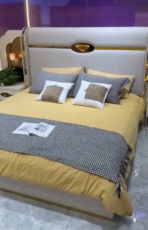 Complete Set of Foreign Bed With Console