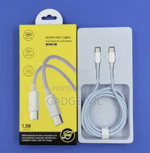 60w 1.5m Usb C To 8-pin Braided Data Cable For iPhone