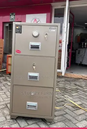 3 Drawers Fireproof Cabinet With Key and Combination