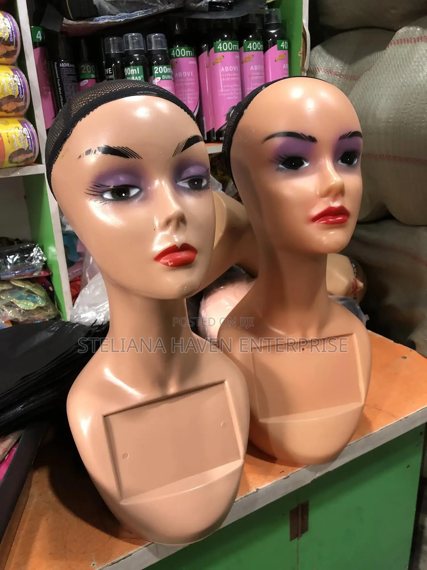 Plastic Wig Dummy for Wig Sampling and Styling