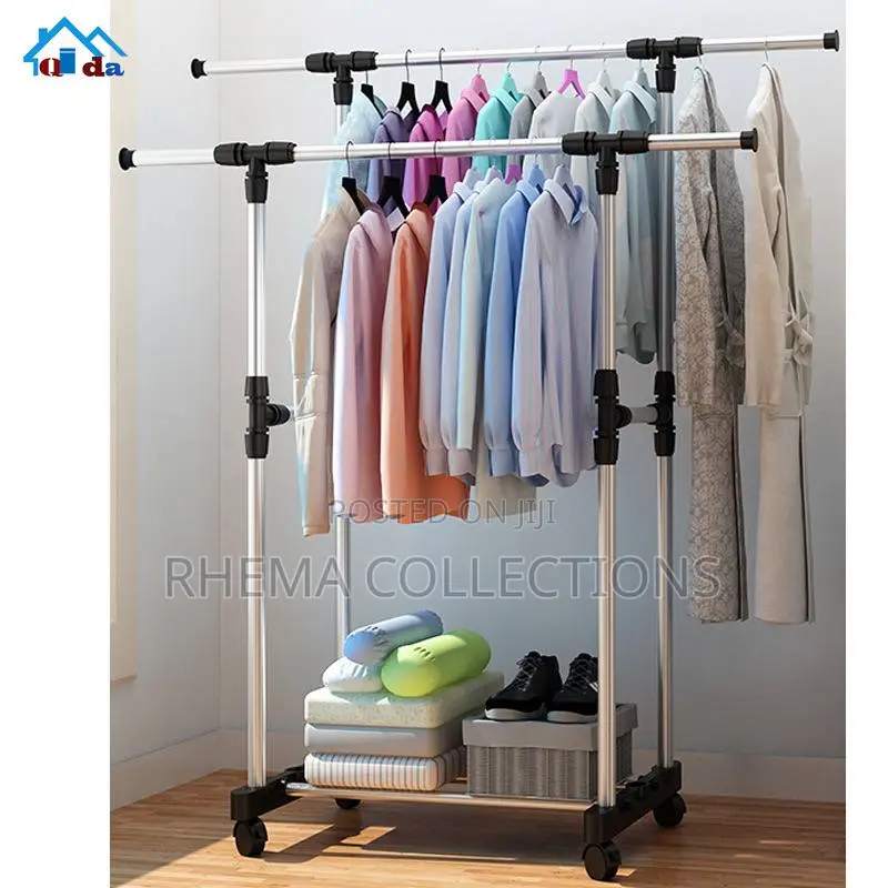 Double Pole Telescopic Clothe Rack