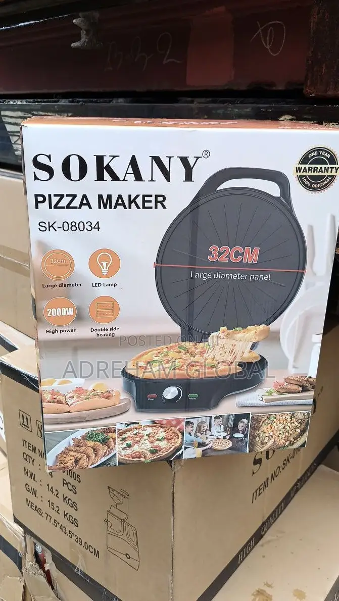 Sokany Pizza Maker 2000w With Double Side Heating and Lamp