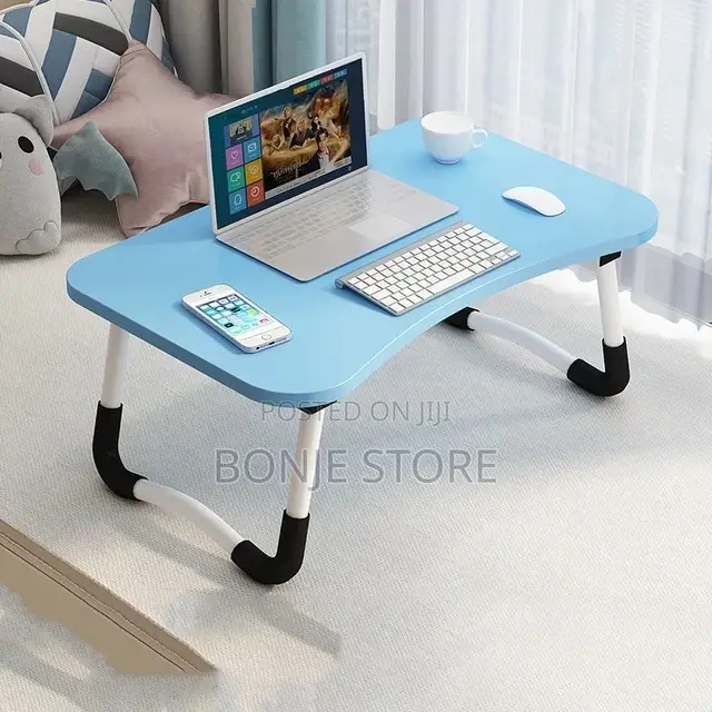 Foldable Laptop Table | Storage Drawer, Cup and Phone Holder