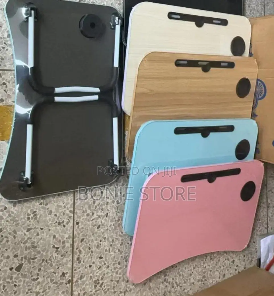 Foldable Laptop Table | Storage Drawer, Cup and Phone Holder