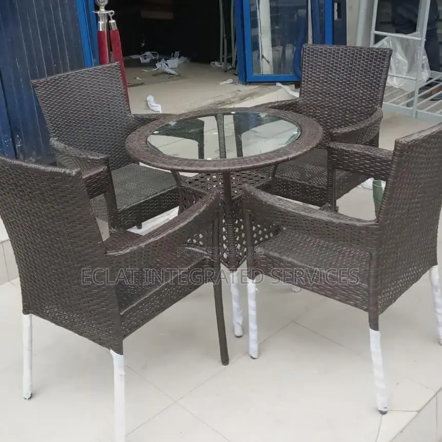 Rattan Chair and Table for Outdoor Function