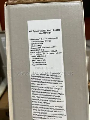 New Laptop HP Spectre X360 16GB Intel Core I7 SSD 512GB
