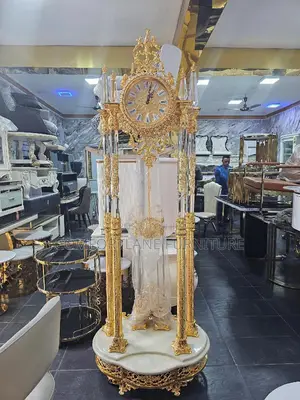 Luxury Gold Standing Clock and Decors