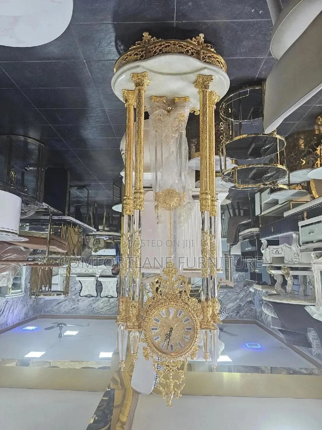 Italian Standing Royal Gold Clock .