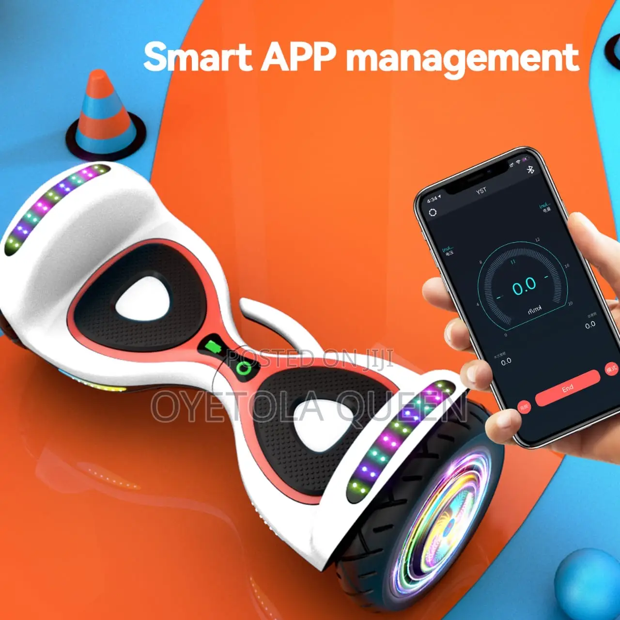 Hoverboard With Bluetooth and Light