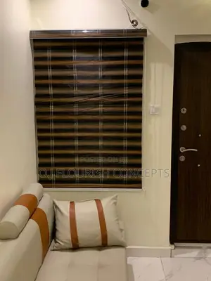 Brown and Orange Window Blinds