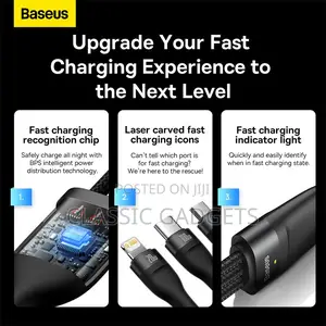 Baseus 3 in 1 Type C Cable PD 100W Fast Charging Date Cable