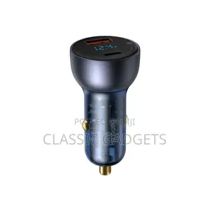 Baseus Digital Display USB-A+USB-C Car Charger 65W