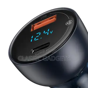 Baseus Digital Display USB-A+USB-C Car Charger 65W