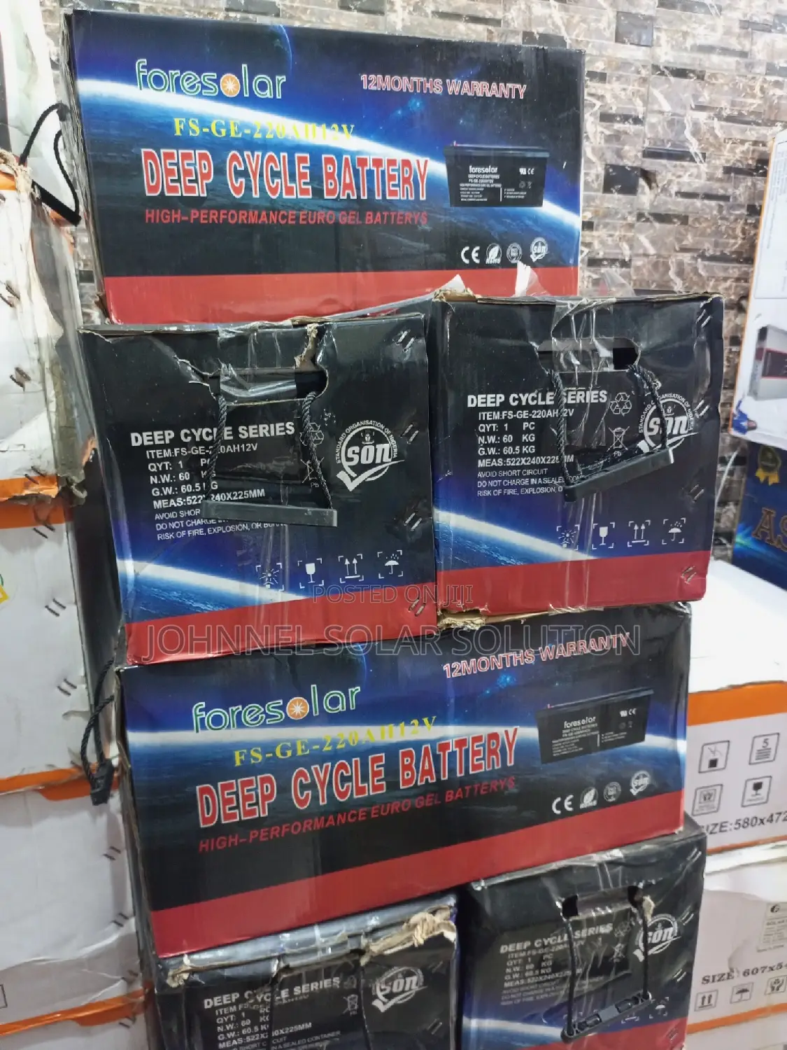 220ah 12V FORESOLAR Dry Cell Battery