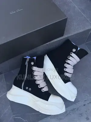 Original Rick Owen’S DRKSHDW Hexa Hi Sole Leather Sneakers