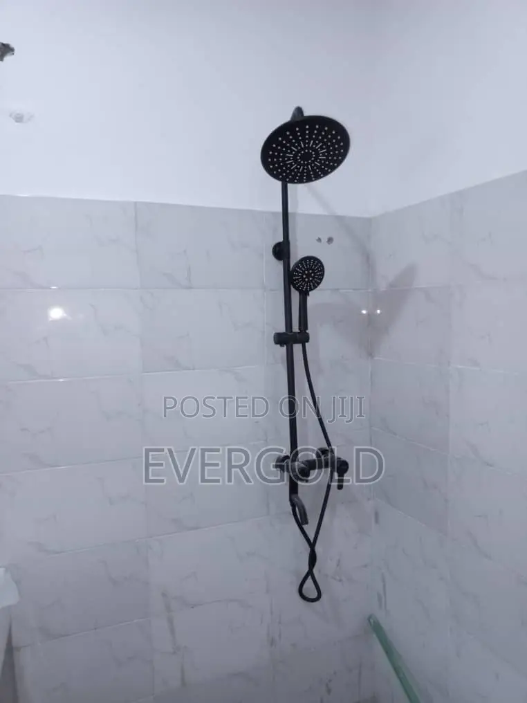 Black Standing Shower Available With Complete Accessories