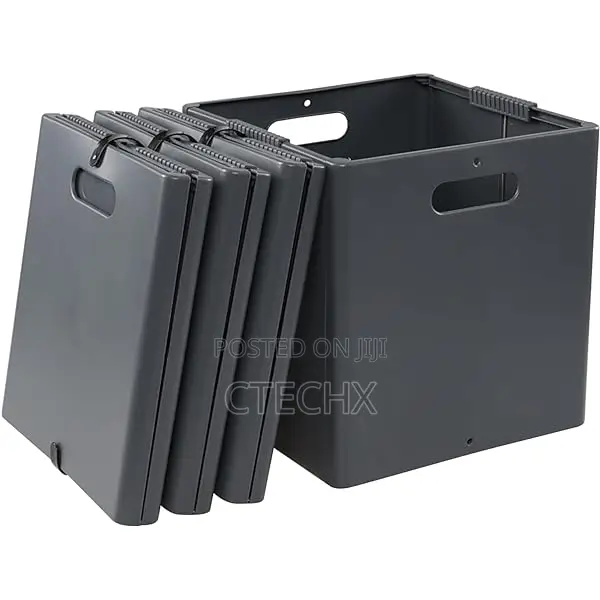 4-Pack Collapsible Plastic Storage Cubes Organizer
