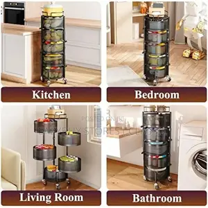 5 Layer Multifunctional Closeable Rack Round