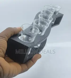 Wooden Cool Holder Tequila Shot With Glasses