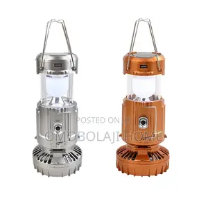 Solar Usb Rechargeable Charging Lamp With Fan