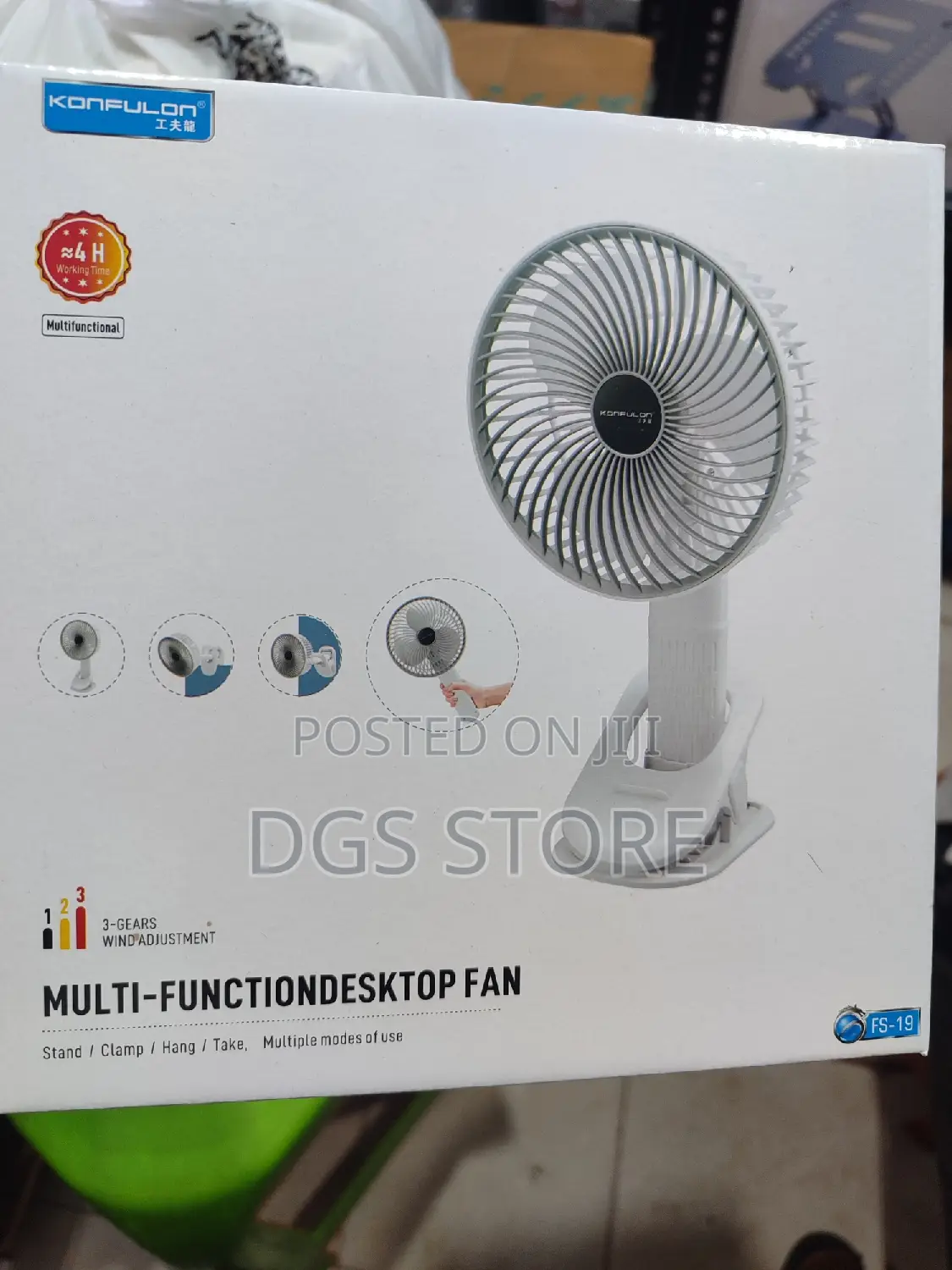 Konfulon Multi Function Desktop Fan FS 19