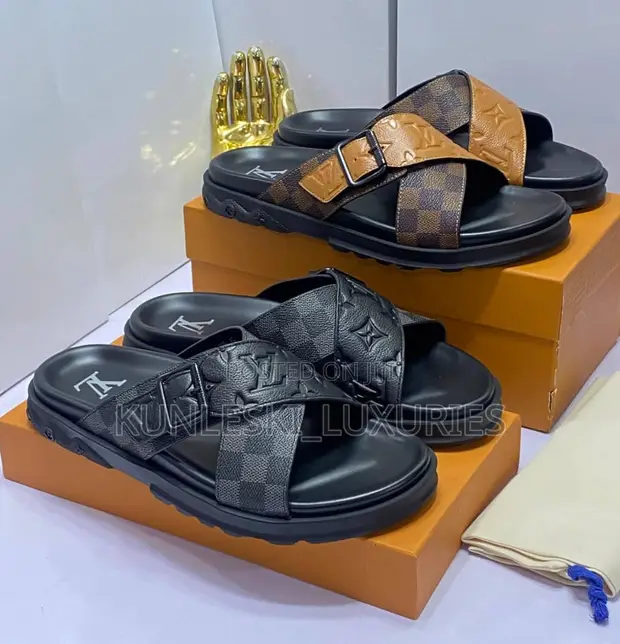 Sandals Men's Pink Lv Sandals Leather Sandal LouisVuitton LV