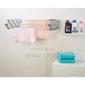 Heavy Duty Adjustable Wall Mounted Cloth Hanger - 90cm
