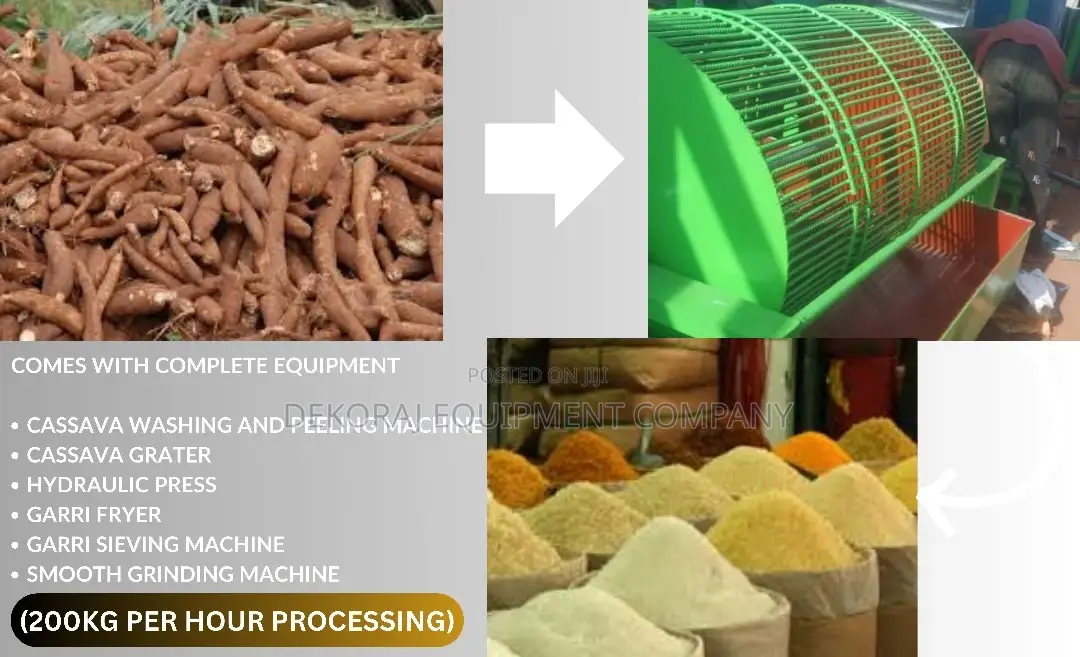 Advanced Quality Garri Fast Processing Machine: 200kg/Hr