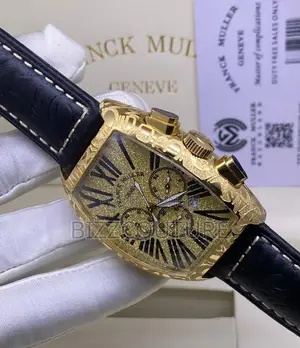 Photo - Original FRANCK Muller Chronograph Gold Ice Dail Black Watch
