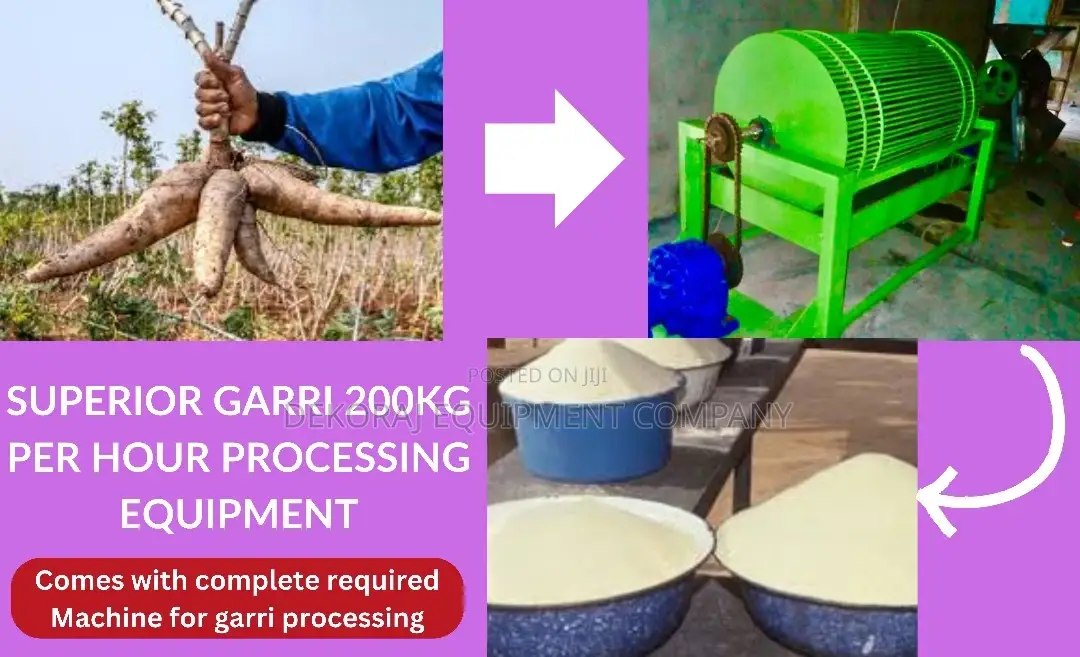 Garri Processor: Fast Processing, High Quality(200kg/Hr)