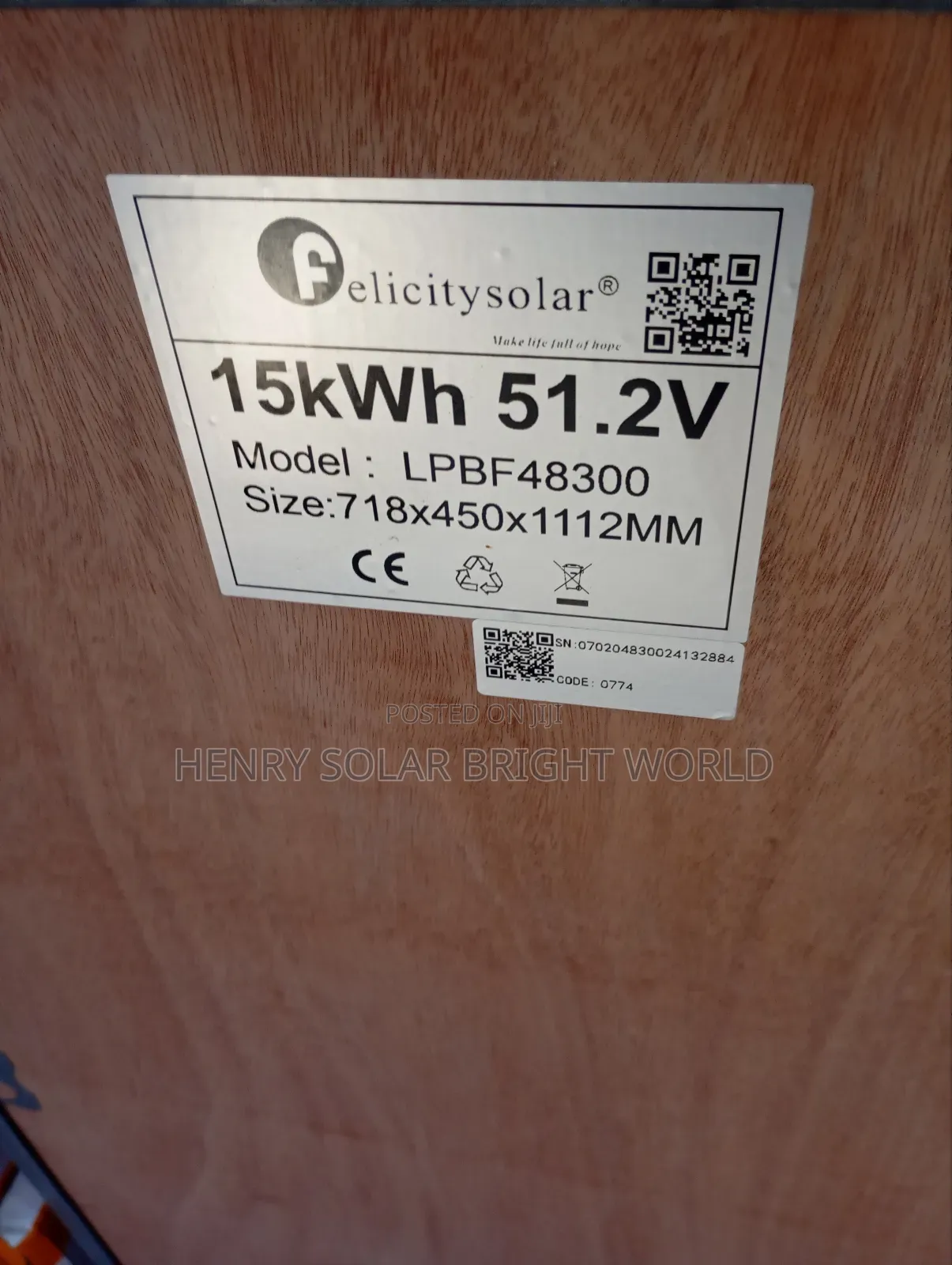 Felicity Lithium Battery 15kwh 51.2v