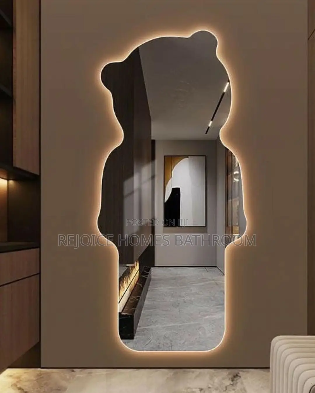 Teddy Bear Mirror With LED Lights