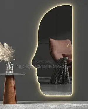 Human Face Shape Mirror With 3 LED Lights