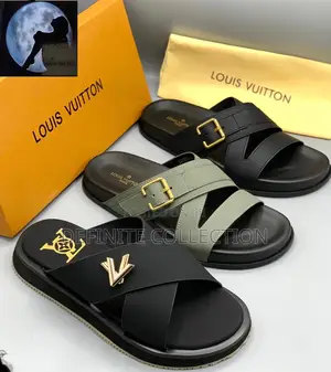 LOUIS VUITTON Luxury Palm Slippers