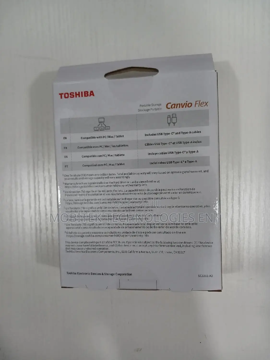 4tb Toshiba Canvio External Portable Storage Hard Drive