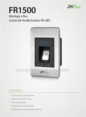 Zkteco FR1500-WP Flush-Mounted RS485 Fingerprint Reader