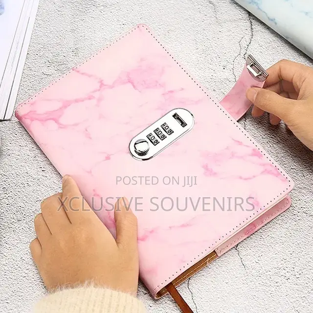 A5 Marble Hardcover Notebook With Code Lock