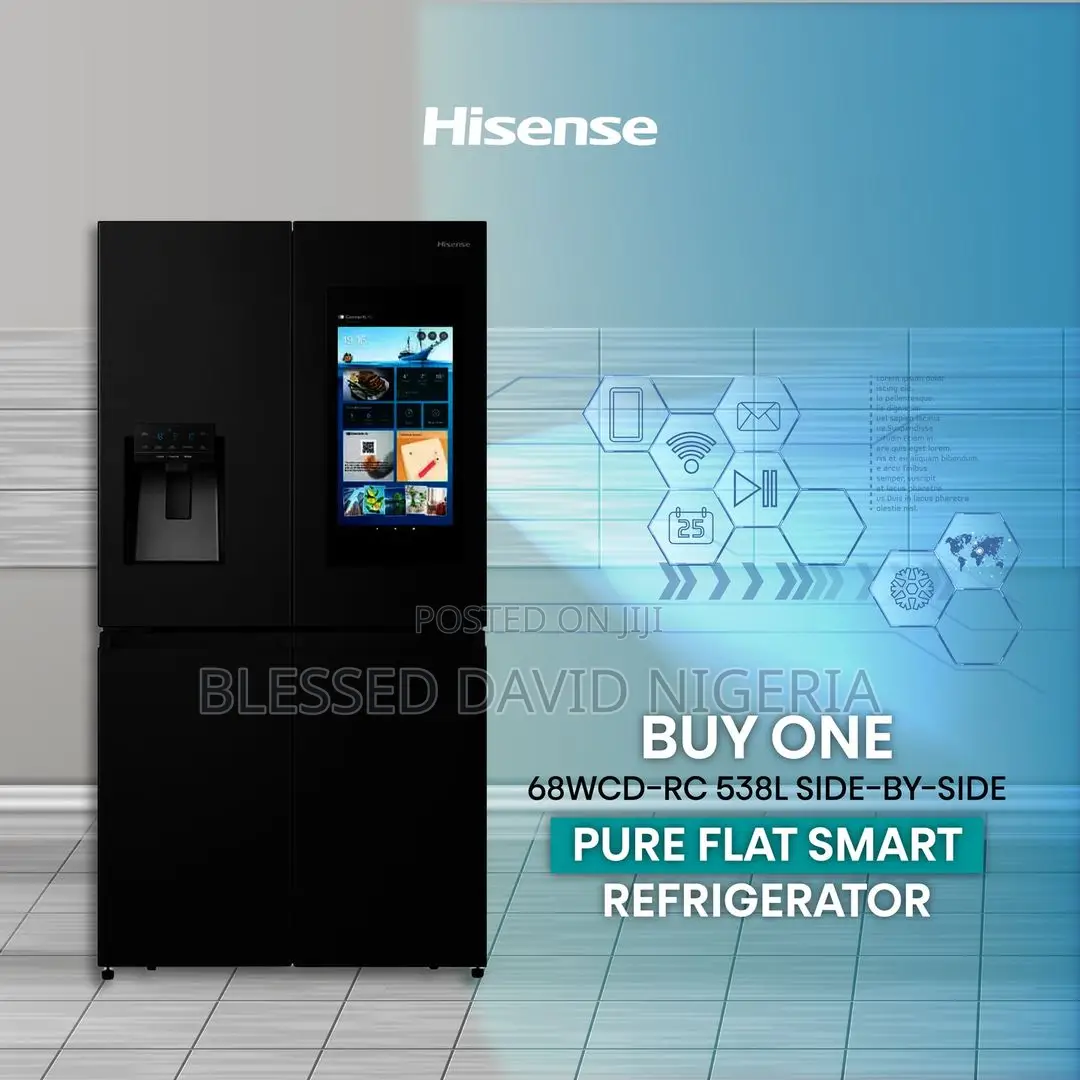 Hisense 68wcd-Rc 538l Side-by-Side Pureflat Smart Fridge
