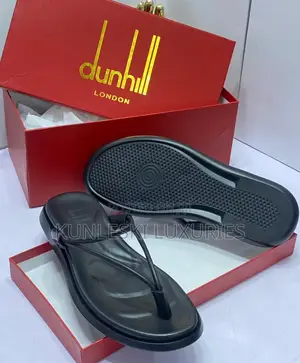Original Dunhill London Leather Slippers for Men