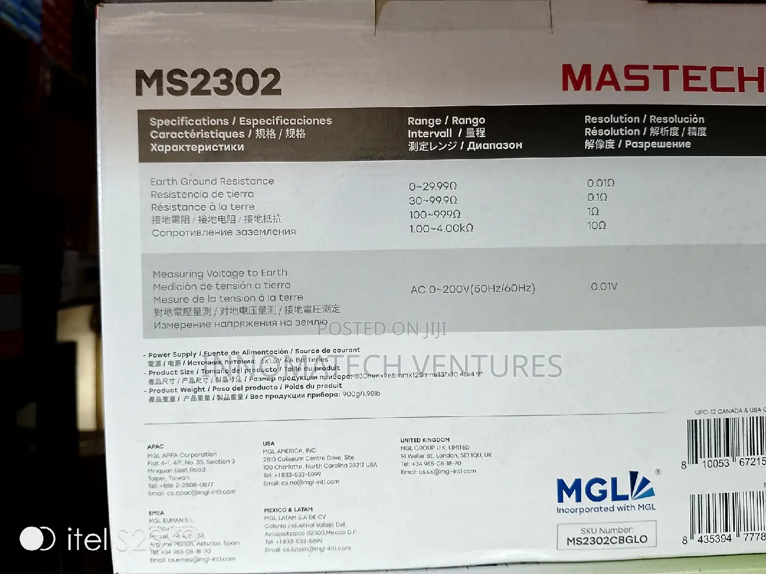 Mastech Earth Resistance Tester MS2303