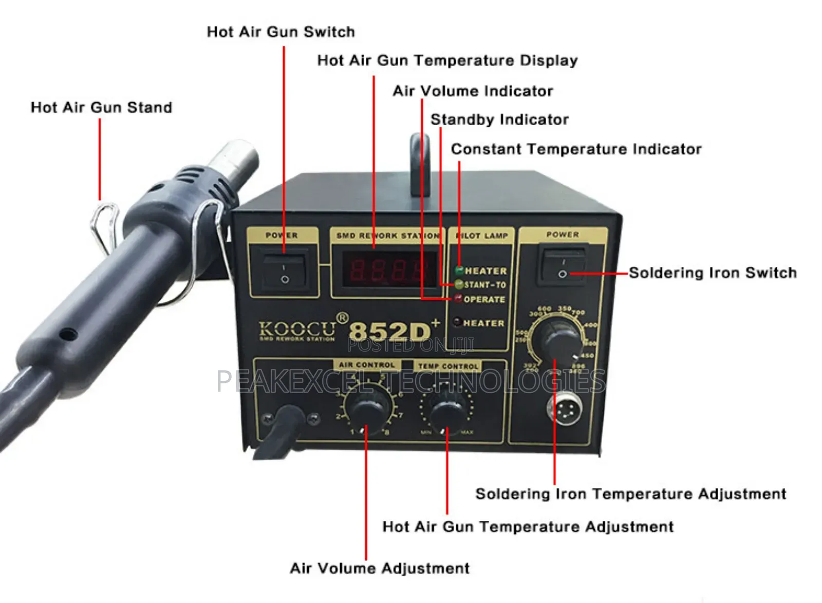 Multifunctional Digital Rework Station With Welder Hot Air