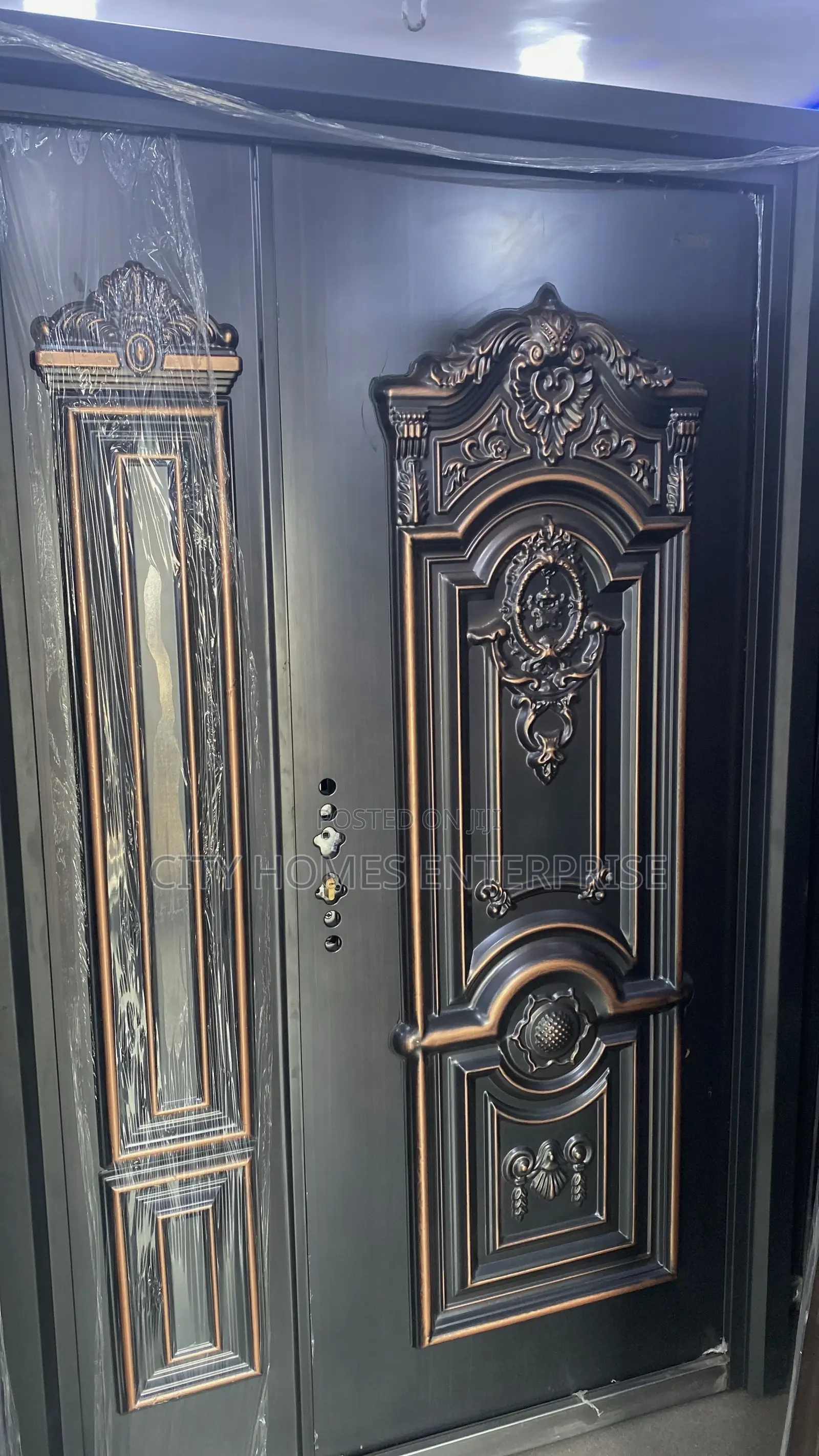 Solid 4ft Normal Height Copper Cast Double Door