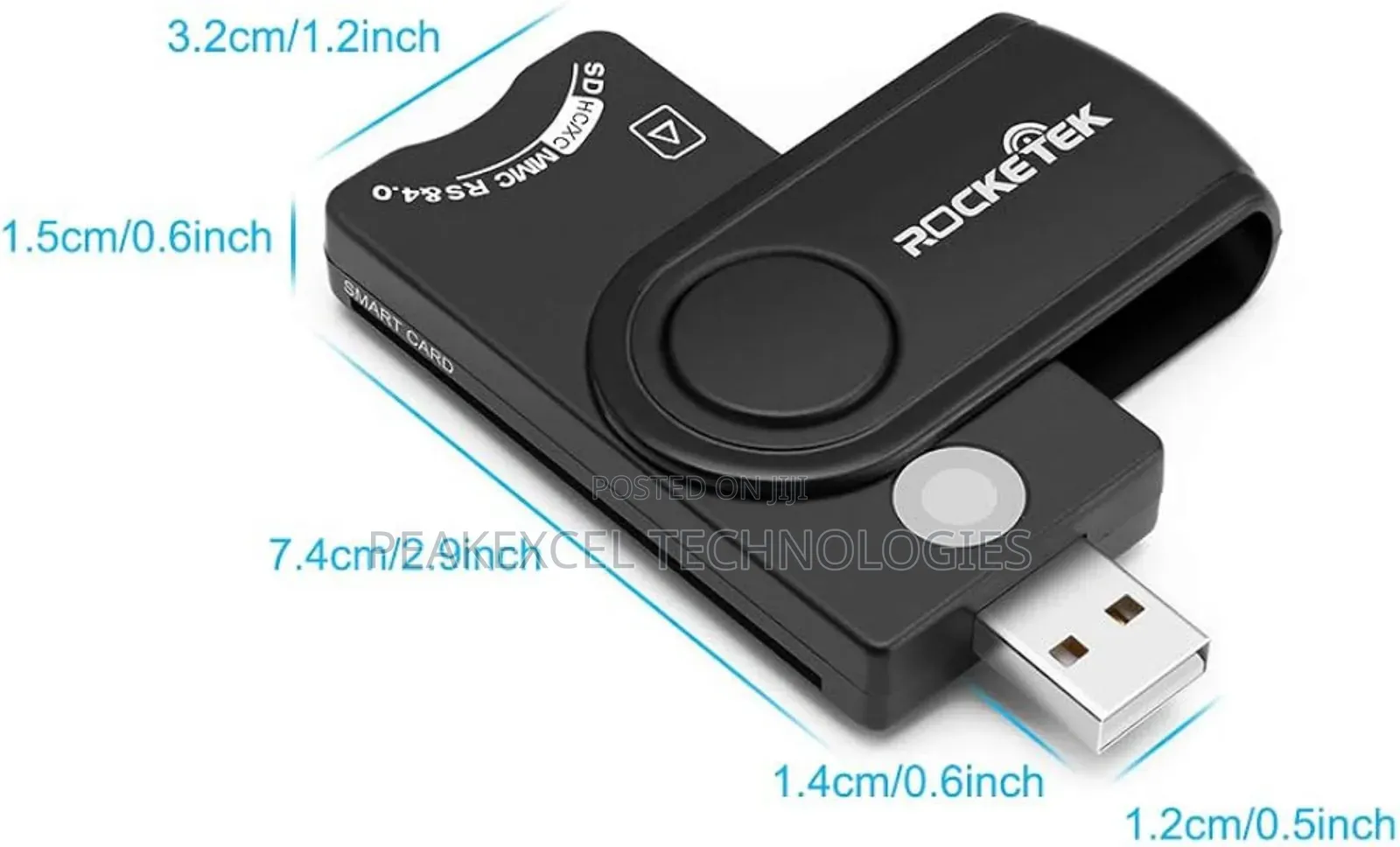 DOD Military CAC USB Smart Chip Card Reader For Windows, MAC