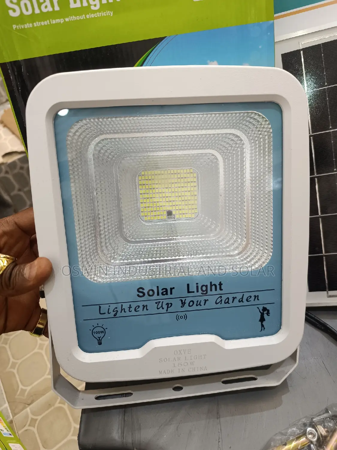 100w Solar Floodlight With Solar Panel