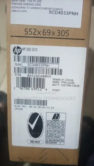 New Laptop HP 250 G10 8GB Intel Core i5 SSD 512GB