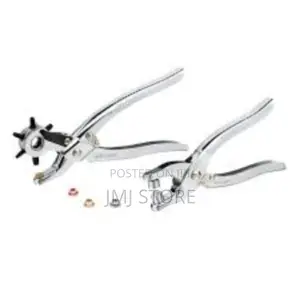 Silver Multi-Function Metal Leather Belt Hole Punch Tool
