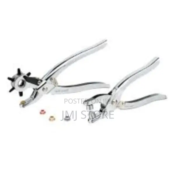 Silver Multi-Function Metal Leather Belt Hole Punch Tool