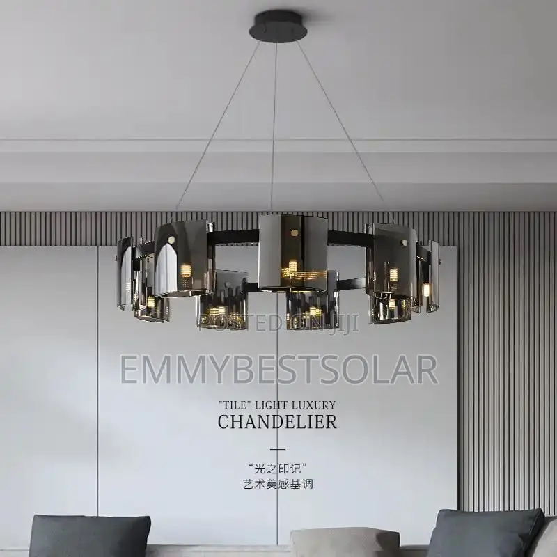 Black Crystal Chandelier Light